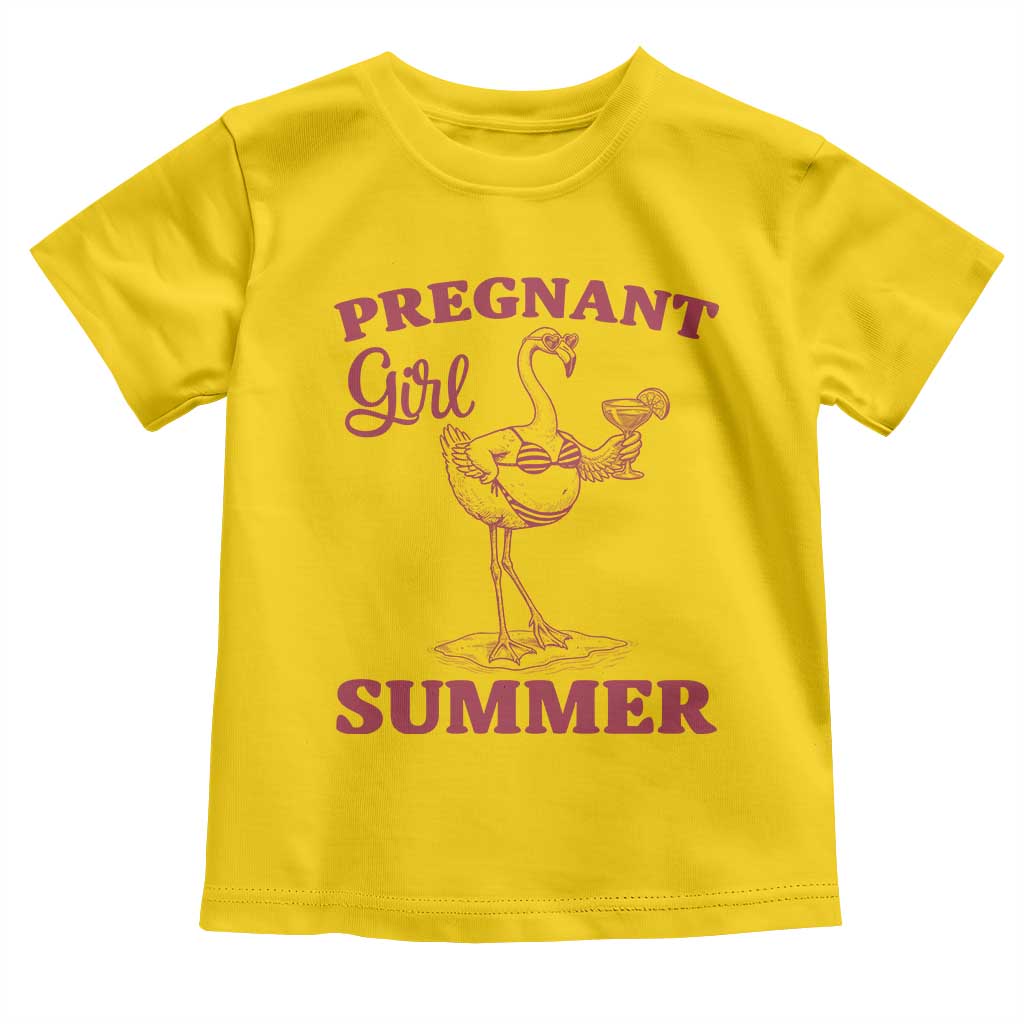 Flamingo Pregnancy Announcement Toddler T Shirt Summer Beach Mom To Be Gift TS12 Daisy Print Your Wear