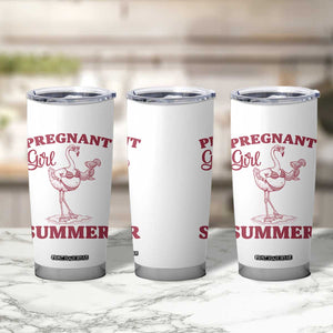 Flamingo Pregnancy Announcement Tumbler Cup Summer Beach Mom To Be Gift TS12 Print Your Wear