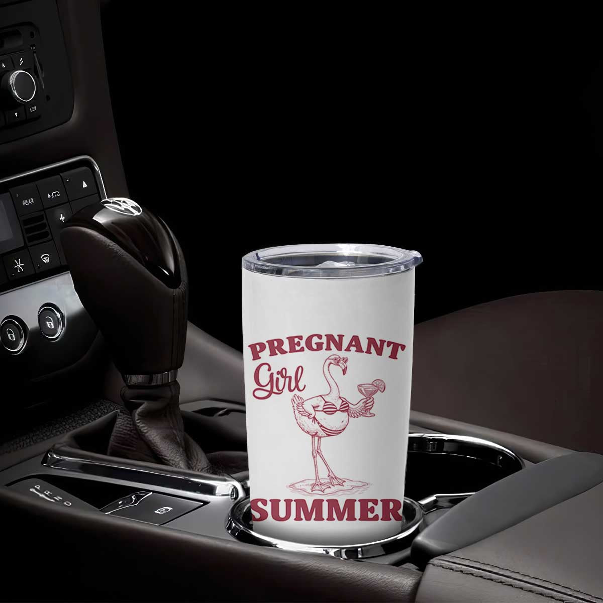 Flamingo Pregnancy Announcement Tumbler Cup Summer Beach Mom To Be Gift TS12 Print Your Wear