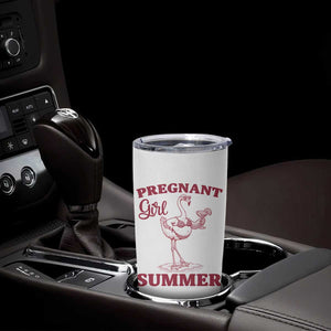 Flamingo Pregnancy Announcement Tumbler Cup Summer Beach Mom To Be Gift TS12 Print Your Wear