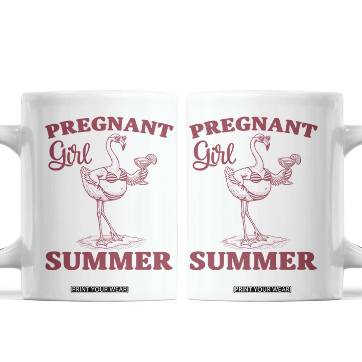 Flamingo Pregnancy Announcement Coffee Mug Summer Beach Mom To Be Gift