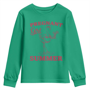 Flamingo Pregnancy Announcement Youth Sweatshirt Summer Beach Mom To Be Gift TS12 Irish Green Print Your Wear
