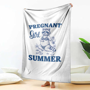 Raccoon Pregnancy Announcement Throw Blanket Summer Beach Mom To Be Gift TS12 Print Your Wear