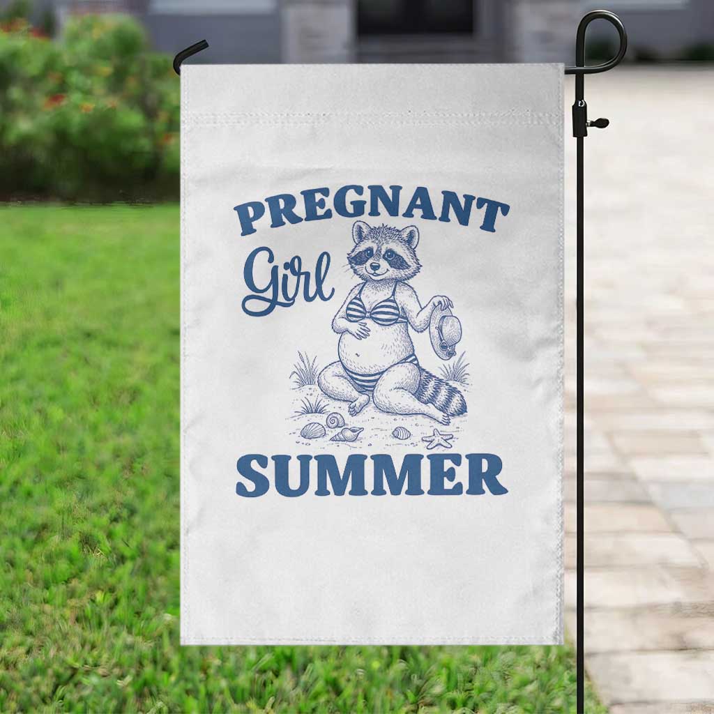 Raccoon Pregnancy Announcement Garden Flag Summer Beach Mom To Be Gift TS12 Print Your Wear