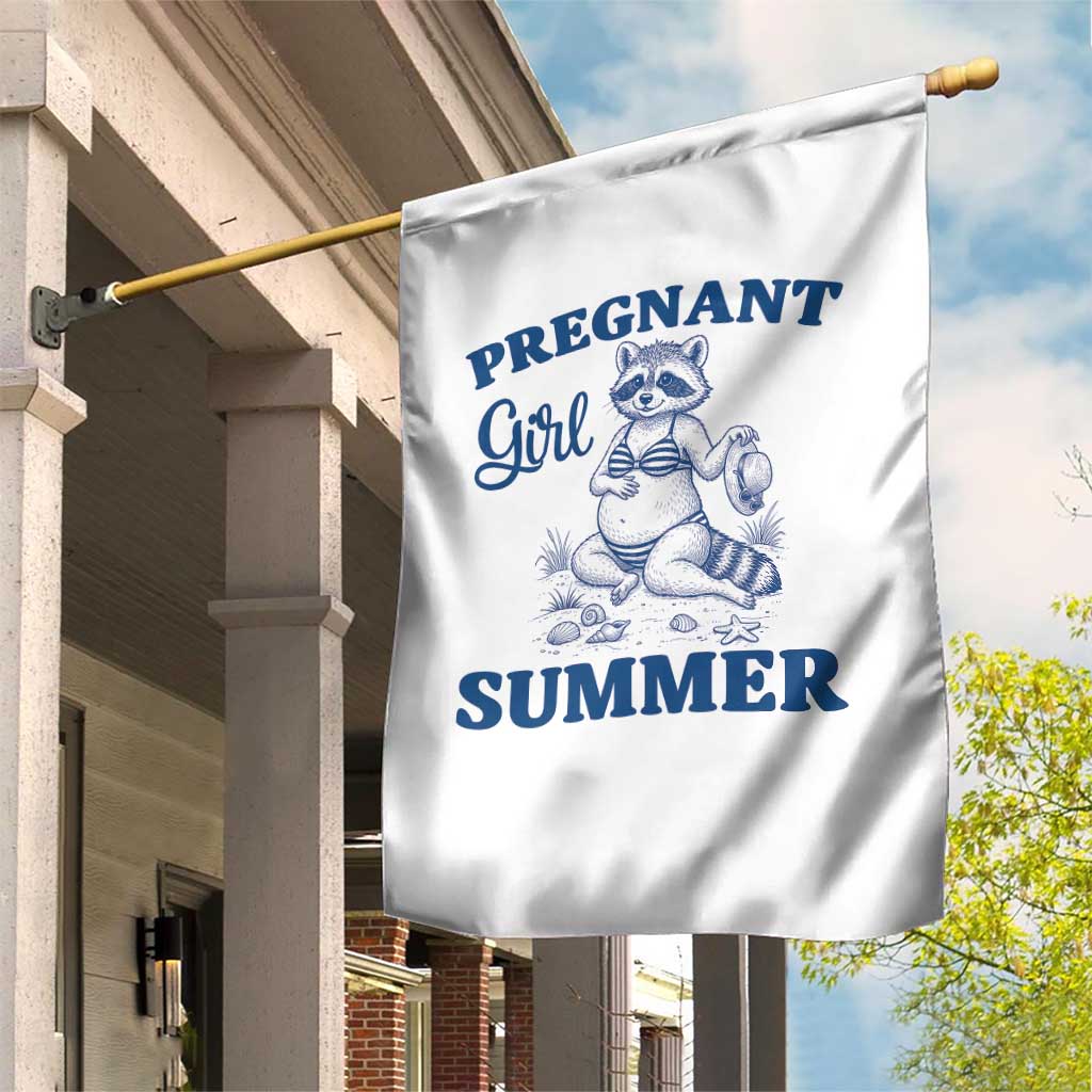 Raccoon Pregnancy Announcement Garden Flag Summer Beach Mom To Be Gift TS12 Print Your Wear