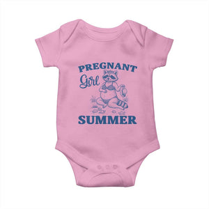 Raccoon Pregnancy Announcement Baby Onesie Summer Beach Mom To Be Gift TS12 Light Pink Print Your Wear