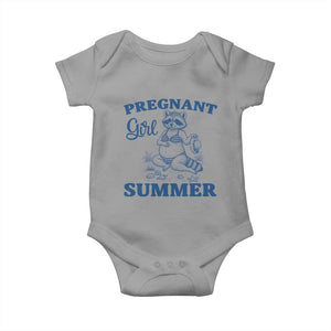 Raccoon Pregnancy Announcement Baby Onesie Summer Beach Mom To Be Gift TS12 Sport Gray Print Your Wear