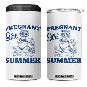 Raccoon Pregnancy Announcement 4 in 1 Can Cooler Tumbler Summer Beach Mom To Be Gift TS12 One Size: 16 oz White Print Your Wear