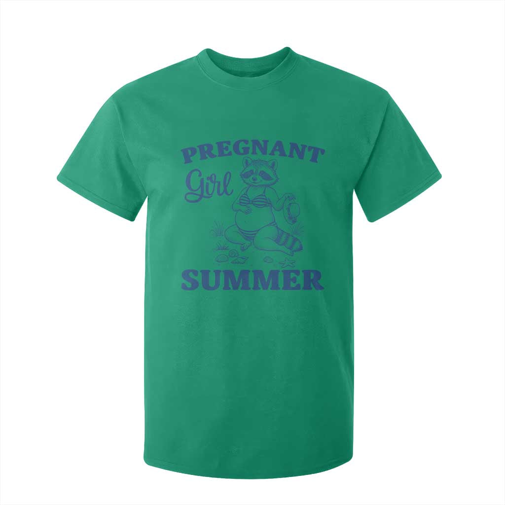Raccoon Pregnancy Announcement T Shirt For Kid Summer Beach Mom To Be Gift TS12 Irish Green Print Your Wear
