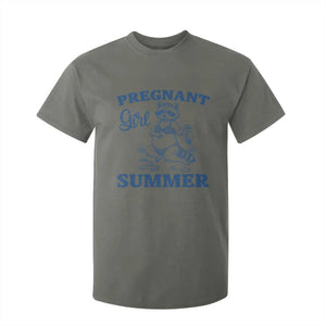 Raccoon Pregnancy Announcement T Shirt For Kid Summer Beach Mom To Be Gift TS12 Military Green Print Your Wear
