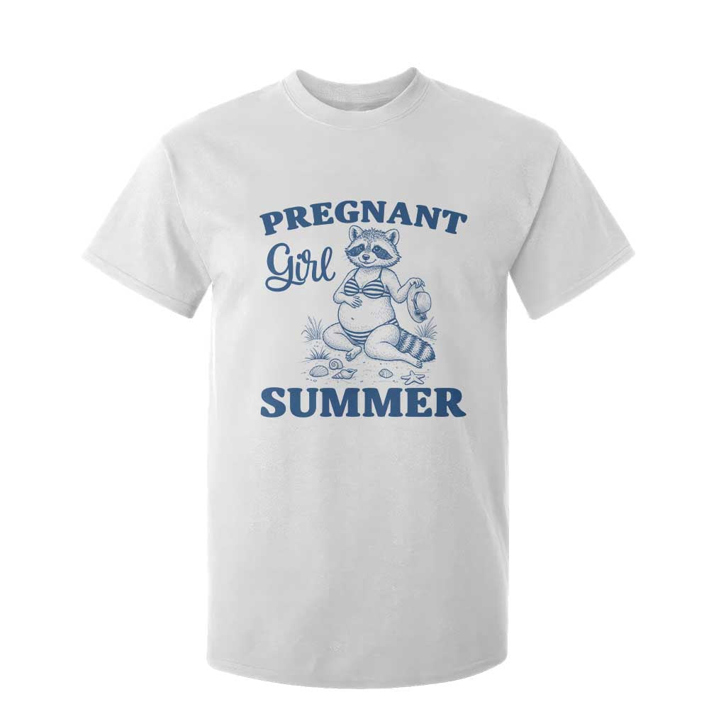 Raccoon Pregnancy Announcement T Shirt For Kid Summer Beach Mom To Be Gift TS12 White Print Your Wear