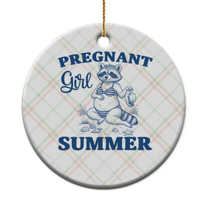 Raccoon Pregnancy Announcement Ceramic Ornament Summer Beach Mom To Be Gift TS12 1pc Christmas Plaid Print Your Wear
