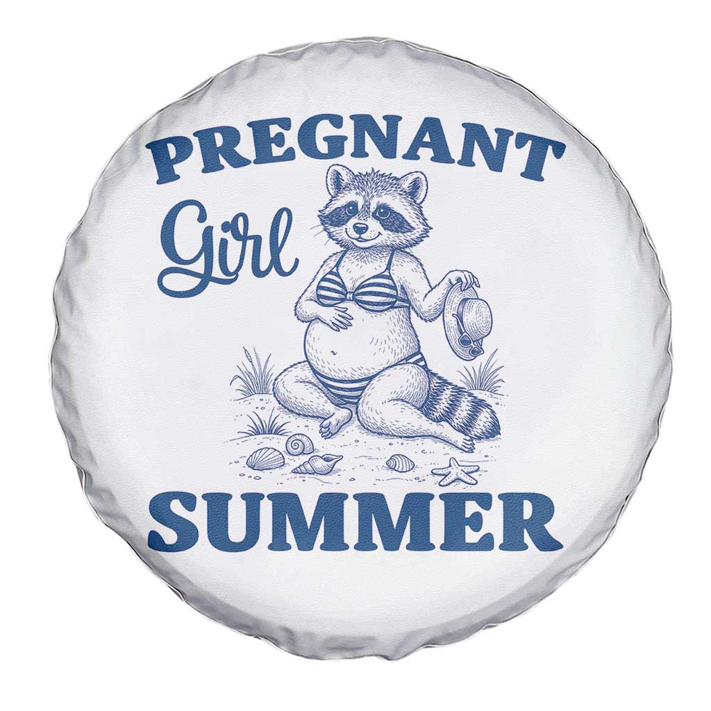 Raccoon Pregnancy Announcement Spare Tire Cover Summer Beach Mom To Be Gift TS12 Print Your Wear