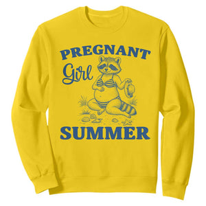 Raccoon Pregnancy Announcement Sweatshirt Summer Beach Mom To Be Gift TS12 Daisy Print Your Wear
