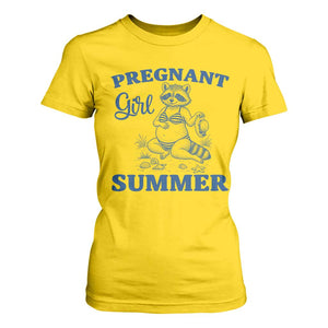 Raccoon Pregnancy Announcement T Shirt For Women Summer Beach Mom To Be Gift TS12 Daisy Print Your Wear