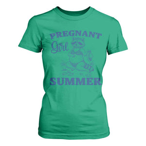 Raccoon Pregnancy Announcement T Shirt For Women Summer Beach Mom To Be Gift TS12 Irish Green Print Your Wear
