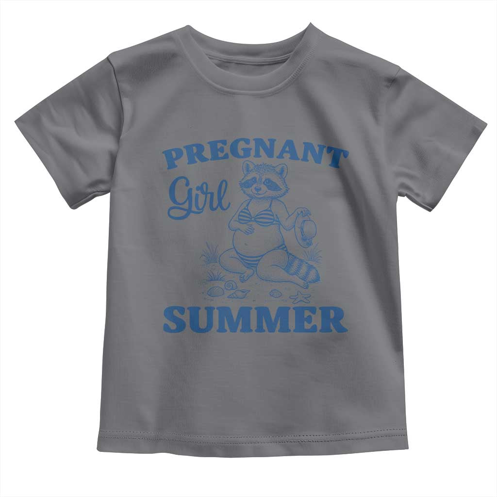 Raccoon Pregnancy Announcement Toddler T Shirt Summer Beach Mom To Be Gift TS12 Charcoal Print Your Wear