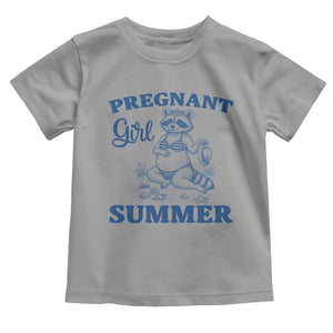 Raccoon Pregnancy Announcement Toddler T Shirt Summer Beach Mom To Be Gift TS12 Sport Gray Print Your Wear