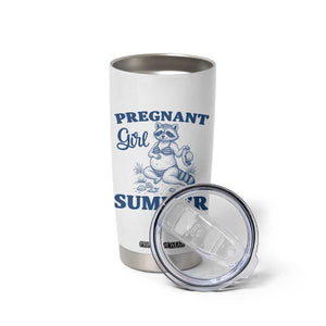 Raccoon Pregnancy Announcement Tumbler Cup Summer Beach Mom To Be Gift TS12 Print Your Wear
