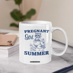 Raccoon Pregnancy Announcement Coffee Mug Summer Beach Mom To Be Gift TS12 Print Your Wear