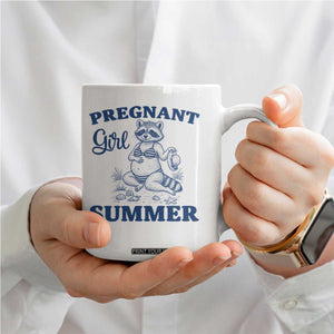 Raccoon Pregnancy Announcement Coffee Mug Summer Beach Mom To Be Gift TS12 Print Your Wear