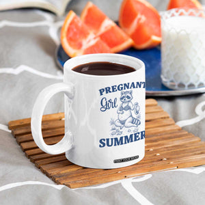 Raccoon Pregnancy Announcement Coffee Mug Summer Beach Mom To Be Gift TS12 Print Your Wear