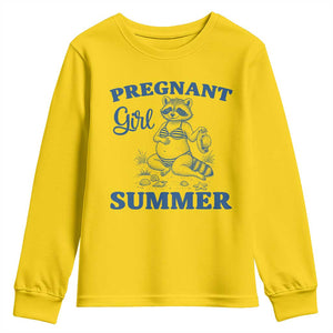 Raccoon Pregnancy Announcement Youth Sweatshirt Summer Beach Mom To Be Gift TS12 Daisy Print Your Wear