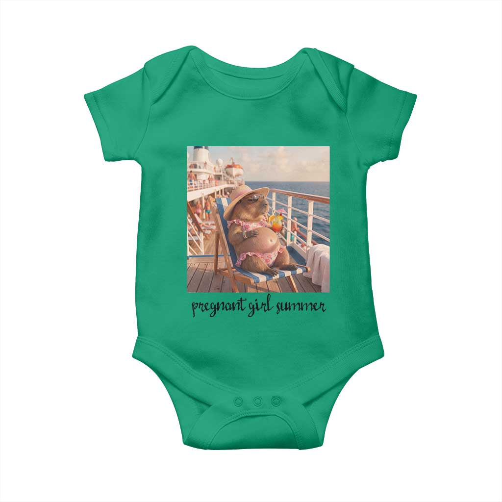 Summer Capybara Pregnancy Baby Onesie Baby Announcement Gift TS12 Irish Green Print Your Wear