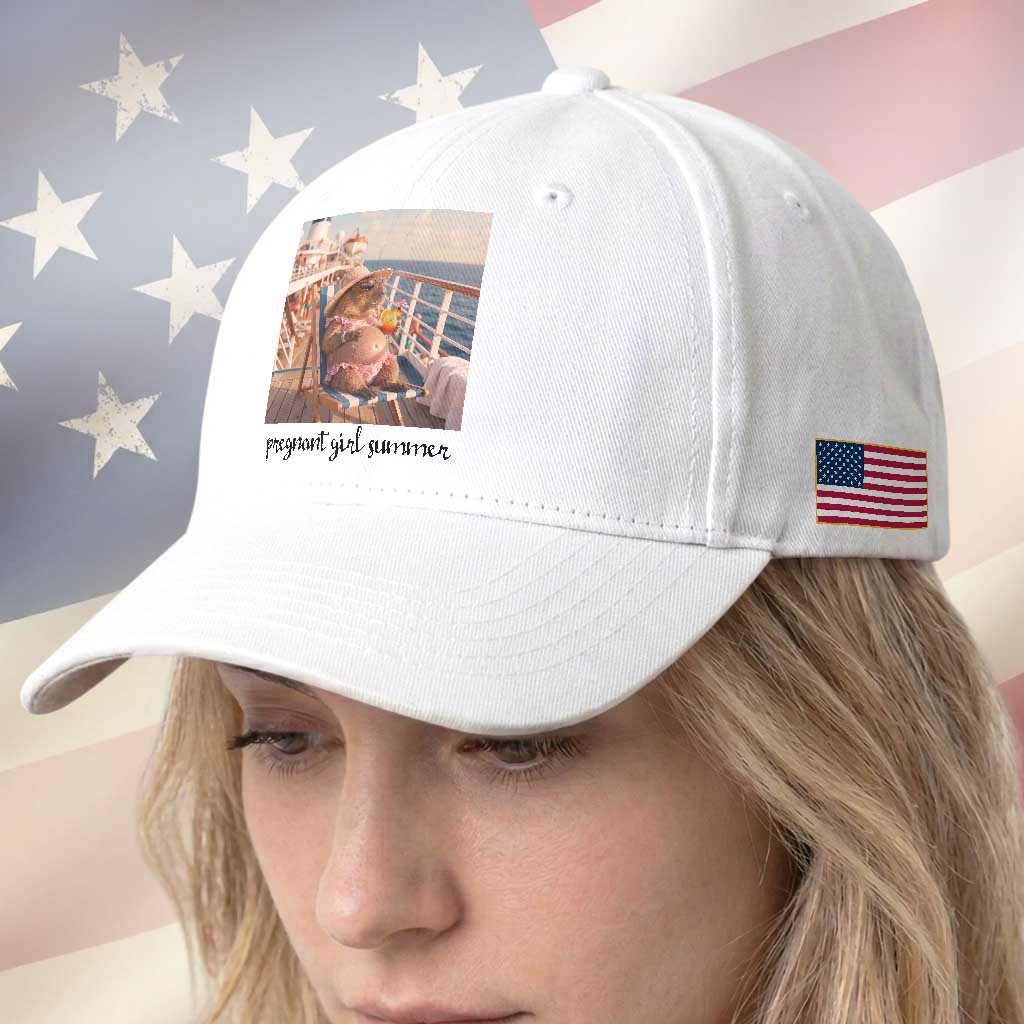 Summer Capybara Pregnancy Baseball Cap Baby Announcement Gift