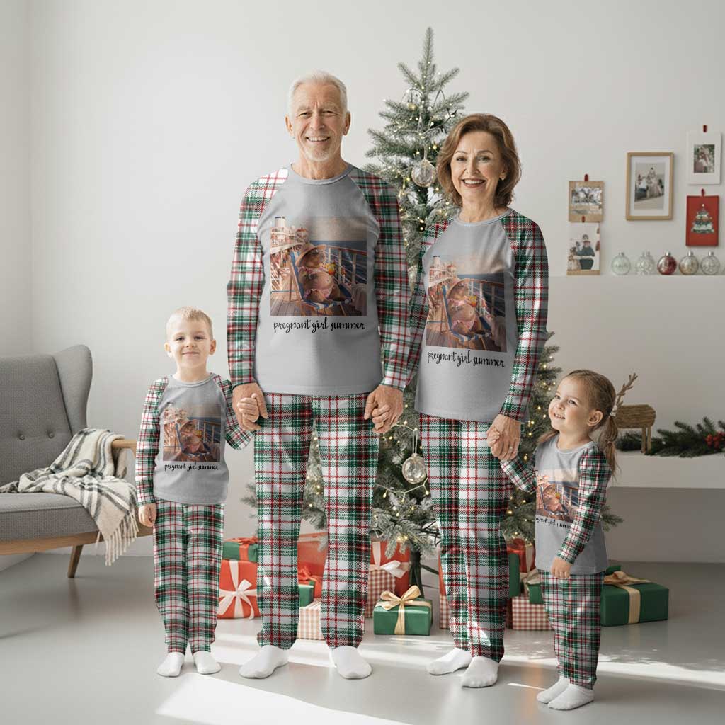 Summer Capybara Pregnancy Plaid Pajama Set Baby Announcement Gift TS12 Christmas Plaid Print Your Wear