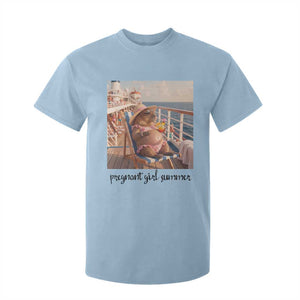 Summer Capybara Pregnancy T Shirt For Kid Baby Announcement Gift TS12 Light Blue Print Your Wear
