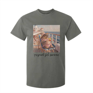 Summer Capybara Pregnancy T Shirt For Kid Baby Announcement Gift TS12 Military Green Print Your Wear