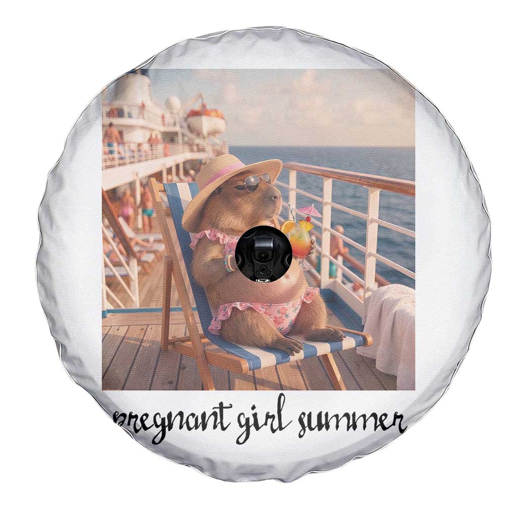 Summer Capybara Pregnancy Spare Tire Cover Baby Announcement Gift TS12 Print Your Wear