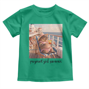 Summer Capybara Pregnancy Toddler T Shirt Baby Announcement Gift TS12 Irish Green Print Your Wear