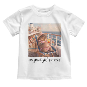 Summer Capybara Pregnancy Toddler T Shirt Baby Announcement Gift TS12 White Print Your Wear