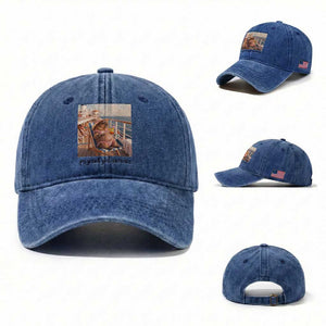 Summer Capybara Pregnancy Washed Cotton Baseball Cap Baby Announcement Gift
