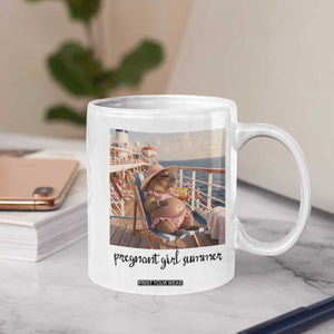 Summer Capybara Pregnancy Coffee Mug Baby Announcement Gift TS12 Print Your Wear