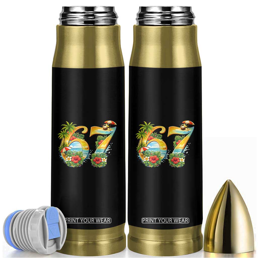 Hawaii Six Seven Bullet Tumbler Tropical Hibiscus Vacation Graphic