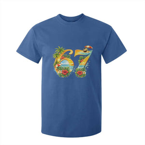 Hawaii Six Seven T Shirt For Kid Tropical Hibiscus Vacation Graphic TS12 Royal Blue Print Your Wear