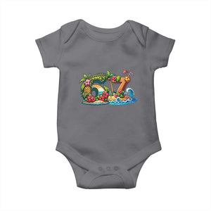 Tropical Beach Six Seven Baby Onesie Summer Island Vacation Graphic