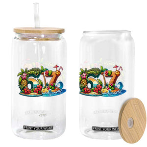 Tropical Beach Six Seven Glass Can Summer Island Vacation Graphic