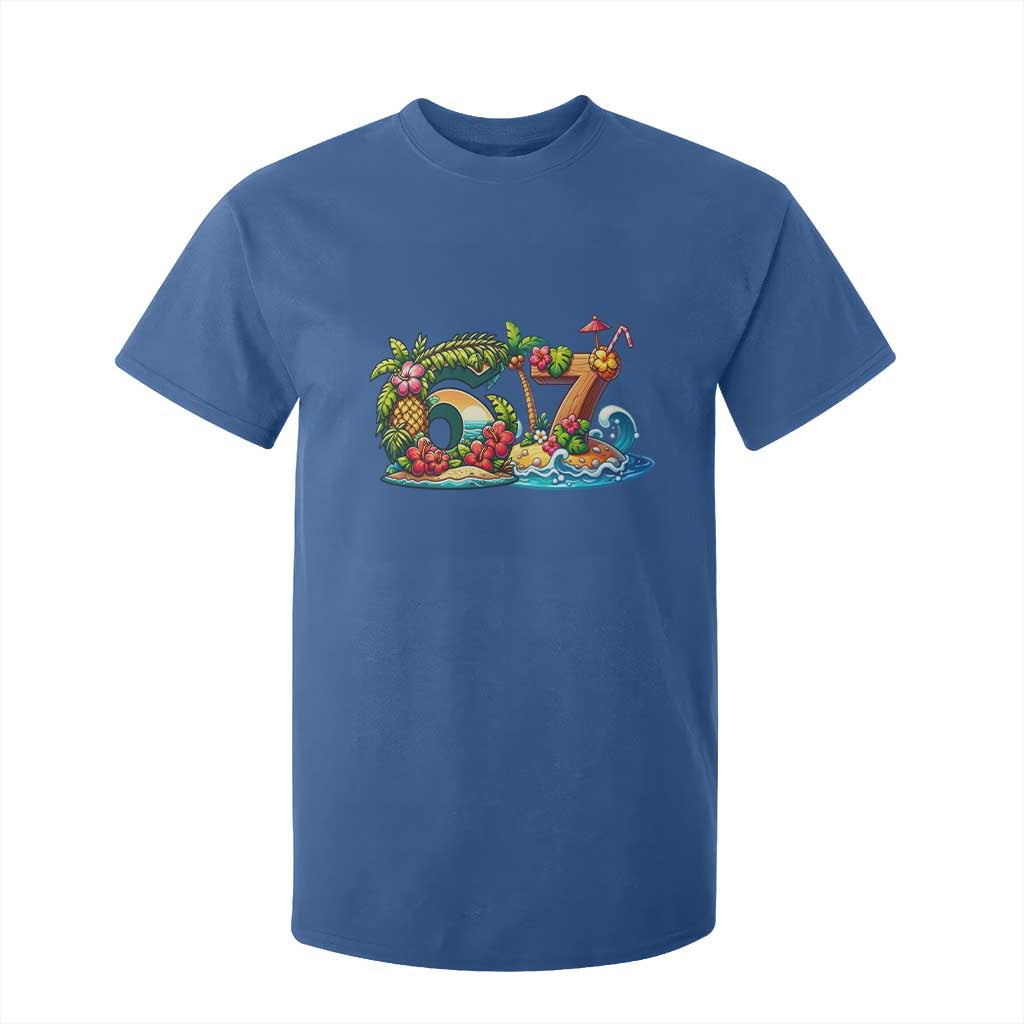 Tropical Beach Six Seven T Shirt For Kid Summer Island Vacation Graphic