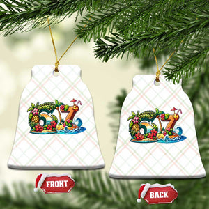 Tropical Beach Six Seven Ceramic Ornament Summer Island Vacation Graphic TS12 Print Your Wear