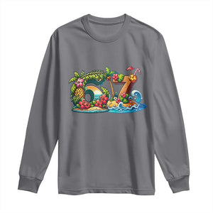 Tropical Beach Six Seven Long Sleeve Shirt Summer Island Vacation Graphic