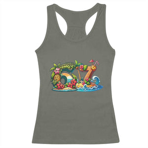 Tropical Beach Six Seven Racerback Tank Top Summer Island Vacation Graphic