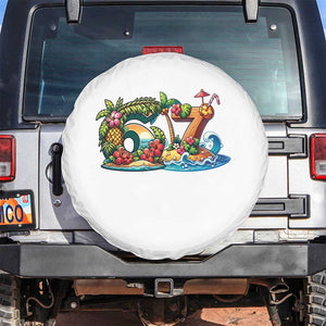 Tropical Beach Six Seven Spare Tire Cover Summer Island Vacation Graphic