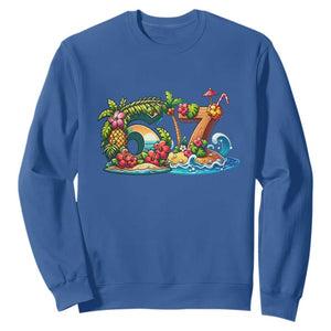 Tropical Beach Six Seven Sweatshirt Summer Island Vacation Graphic