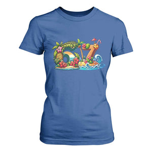 Tropical Beach Six Seven T Shirt For Women Summer Island Vacation Graphic