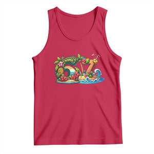 Tropical Beach Six Seven Tank Top Summer Island Vacation Graphic