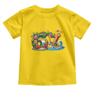 Tropical Beach Six Seven Toddler T Shirt Summer Island Vacation Graphic